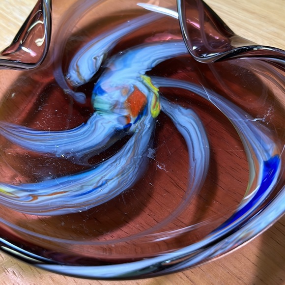 End of Day glass tray, unsigned - Picture 2 of 3